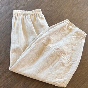 bryn Walker Cream Ankle lantern linen pants